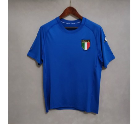 Italy 2000 EuroCup Home Blue Soccer Jersey